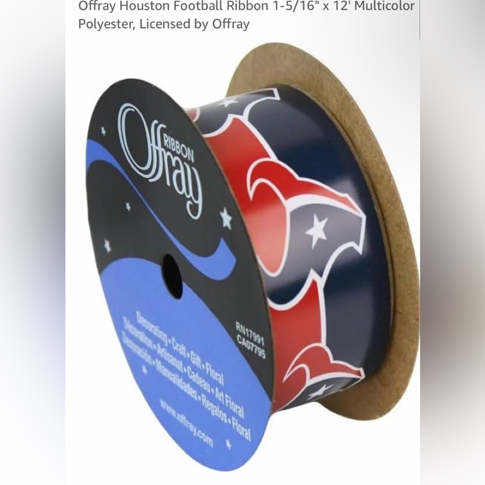 NFL Houston Texans Offray Ribbon - New in Package